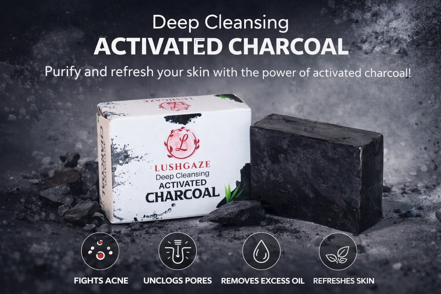 BATHING SOAP DEEP CLEANSING ACTIVATED CHARCOAL